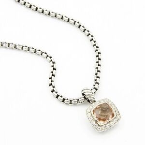 David Yurman sterling silver box chain with beautiful pendant